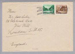 Schweiz Pro Patria 1956-09-05 Zürich Krone Auf 30Rp. Brief Nach London - Storia Postale