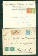 Lot 7 Lettres Affranchies Avec Types Mercure, Dont Combinaison Et Entier - Phi141 - 1938-42 Mercurio