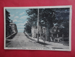 Tennessee > Greenville Residence Of Andrew Johnson  1920 Cancel Tape Repair   Upper Right Corner     Ref 1006 - Autres & Non Classés