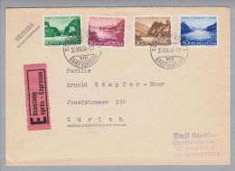 Schweiz Pro Patria 1956-12-30 Schaffhausen Expressbrief Nach Zürich - Storia Postale