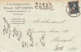 Diest, Papierhandel Emile Geyskens - 1942 Naar Hasselt - Diest