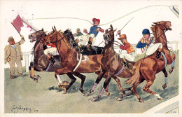 COURSE De CHEVAUX / HORSE RACE - ILLUSTRATION SIGNÉE: SCHÖNPFLUG - 1909 : B.K.W.I. 679-1 - PRINTED In AUSTRIA (o-110) - Schoenpflug, Fritz