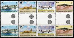 British Indian Ocean Territory 1992 - Visiting Aircraft Gutter Pairs Colour Control SG124-127 MNH Cat £17.50+ SG2015 - British Indian Ocean Territory (BIOT)