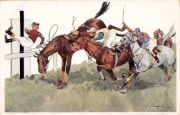 COURSE De CHEVAUX / HORSE RACE - ILLUSTRATION SIGNÉE: SCHÖNPFLUG - 1909 : B.K.W.I. 679-3 - PRINTED In AUSTRIA (o-113) - Schoenpflug, Fritz
