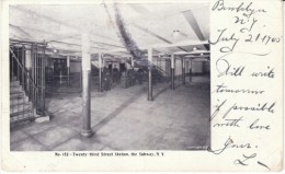 New York City Subway, 23rd Street Station Interior, C1900s Vintage Postcard - Subway