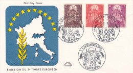 LOT 23 LUXEMBOURG FDC N° 531-532-533 OBLITERE - FDC