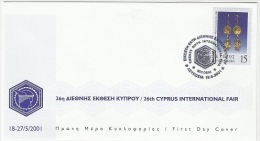 Cyprus 2001 FDC - Storia Postale