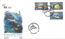 Turkey; FDC 2011 Fishes - FDC