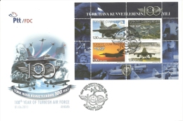 Turkey; FDC 2011 Centenary Of Turkish Air Forces - FDC