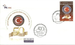 Turkey; FDC 2011 50th Anniv. Of The State Personnel Presidency - FDC