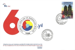 Turkey; FDC 2012 60th Anniv. Of TOBB - FDC