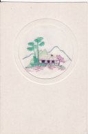 Carte 150 X 100- 2 VOLETS- BRODEE MOTIF Village D'ASIE-Editeur KUNHASABA- HANOÏ VIETNAM - VOIR 3 SCANS - - Embroidered