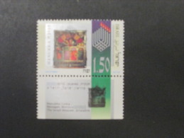 ISRAEL 1994 HANUKKA  MINT TAB  STAMP SET - Unused Stamps (with Tabs)