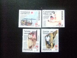 RWANDA  - REPUBLIQUE RWANDAISE  1988  - 125º ANNIV. CROIX ROUGE Yvert Nº 1272 / 1275 ** MNH - Unused Stamps