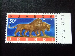 RUANDA URUNDI 1961 LEONES Yvert & Tellier Nº 216 B ** MNH - Unused Stamps