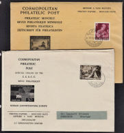 C0232 LIECHTENSTEIN, 2 @ 1950s Cover With Philatelic Monthly Enclosed - Brieven En Documenten