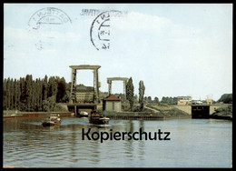 ÄLTERE POSTKARTE DATTELN SCHLEUSE AM HAFEN FRACHTSCHIFF STEMPEL KANALFESTIVAL 1975 Cargo Ship Sluice écluse Cpa Postcard - Datteln