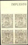 ES141s.-L2164TAN.España.Spain.Espagne,ESCUDO  DE ESPAÑA.1874.(Ed141*s)bl 4..LUJO - Unused Stamps