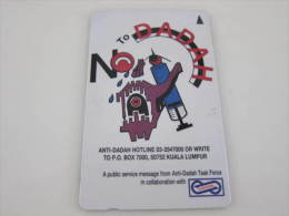 Malaysia GPT Magnetic Phonecard, 82MSAB  No To Dadah, Used - Malasia