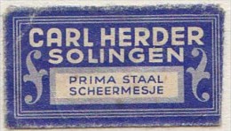 RAZOR BLADE RASIERKLINGE CARL HERDER SOLINGEN PRIMA SPECIAL SCHEERMEJE Nicht Ohne Rasierer Gefüllt - Hojas De Afeitar