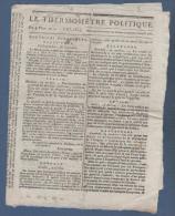 1799 - LE THERMOMETRE POLITIQUE 4 PLUVIOSE AN 7 - PUNITION DERNIER ROI - ARBRE DE LA LIBERTE - - Journaux Anciens - Avant 1800