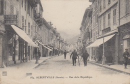 ¤¤  569 - ALBERTVILLE  -   Rue De La République - Café De La Paix - Fabrique Chaussures L. Gaillard &curre - Albertville