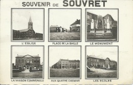 Souvret - Souvenir De ... -  Carte 6 Vues - 1952 ( Voir Verso ) - Courcelles