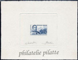 FRANCE N°1295 DU GUESCLIN EPREUVE D´ARTISTE COULEUR EN BLEU - Artist Proofs