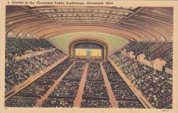 Ohio Cleveland Interior Of The Cleveland Public Auditorium - Cleveland