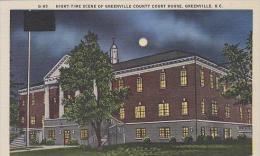 South Carolina Greenville Night Time Scene Of Greenville County Court House - Greenville