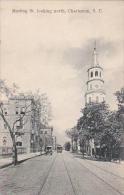 South Carolina Charleston Meeting Street Looking North Trolley 1914 - Charleston