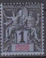 Grande Comore  N°1**                             Dallay   N°1c**  (noir Sur Bleu) - Unused Stamps