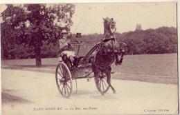 Paris  Mondain    Au Bois  Attelage Cheval        (petit Pli) - Lotes Y Colecciones