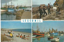 29 Lesconil Le Port Costumes Bigouden  La Plages Des Sables Blancs Bateaux Casiers - Lesconil