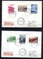 2 Lettres Recommandées  20/10/1953 Bruxelles Vers Berne, Culturelle, Tourisme, Yv. 918 / 923 - Brieven En Documenten