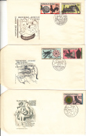 Czechoslovakia Set Of 3 FDCs Scott #1826-#1830 Set Of 5 Ornamental Wirework - FDC