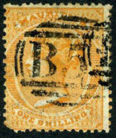 Mauritius #30 Used 1sh Buff Victoria From 1862 - Mauricio (...-1967)