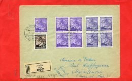 BOHEME ET MORAVIE 4 FEVRIER 1942 LETTRE RECOMMANDEE DE JITSCHIN JICIN A MAINTENON EURE ET LOIR FRANCE - Covers & Documents