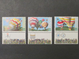 ISRAEL 1994 HOT AIR BALLONS MINT TAB  STAMP SET - Unused Stamps (with Tabs)