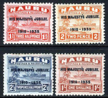 Nauru #31-34 Mint Hinged Jubilee Issue From 1935 - Nauru