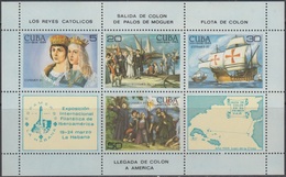 1984.95 CUBA MNH. SPECIAL FORMAT ESPAMER  COLON ISABEL CATOLICA SHIP DISCOVERY. SHIP. BARCOS. DISCOVERY. DESCUBRIMIENTO. - Blocchi & Foglietti