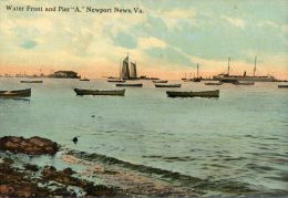 (310) Very Old Postcard - Carte Ancienne - USA - Newport Water Front - Newport News