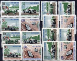 Bl.3 Hz2 Letzes Rennen 1970 Berlin 50 Jahre AVUS 397/0,VB,4xZD Aus Block 3 ** 8€ Sport Bloc M/s Car Se-tenant Bf Germany - Zusammendrucke