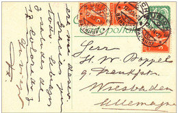 SUISSE - 1924 - CARTE POSTALE ENTIER De ZÜRICH Pour WIESBADEN (GERMANY) - Stamped Stationery