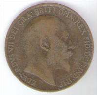 GREAT BRITAIN / GRAN BRETAGNA - EDWARD VII - 1 PENNY ( 1908 ) - D. 1 Penny