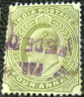 India 1902 King Edward VII 4a - Used - 1902-11  Edward VII