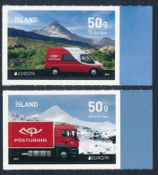 ICELAND/Island EUROPA 2013 "Postal Vehicles" Adh. From Sheets Set Of 2v** - 2013