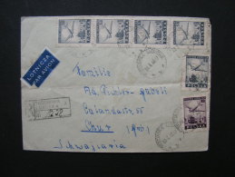 == PL Cv,  R.Trozoianka..Lubska 1948  Air Mail Swiss - Storia Postale