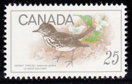 Canada MNH Scott #498 25c Hermit Thrush - Birds - Unused Stamps