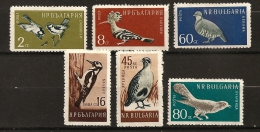 Bulgarie Bulgaria 1959 N° 968 / 73 ** Animaux, Oiseaux, Mésanges, Huppe, Pic Tridactyle, Perdrix Grise, Coucou - Lettres & Documents